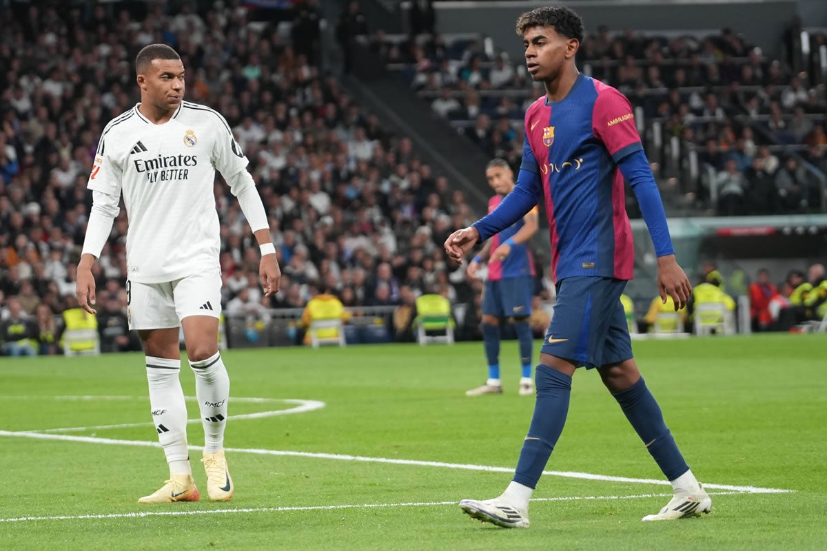 Kylian Mbappé of Real Madrid and Lamine Yamal of FC Barcelona.