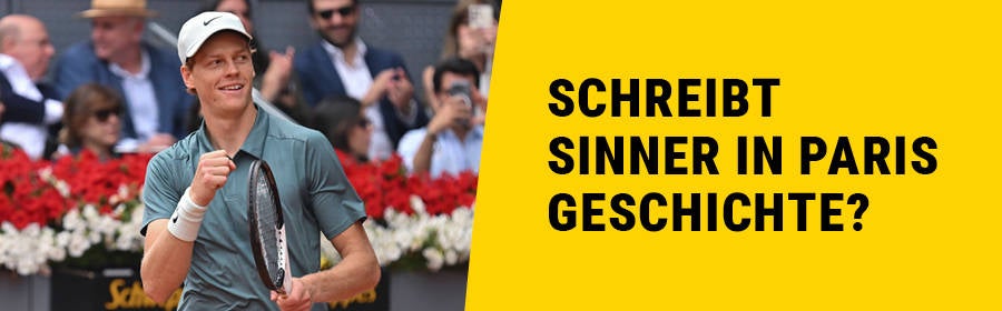 Jannik Sinner während eines Matches.