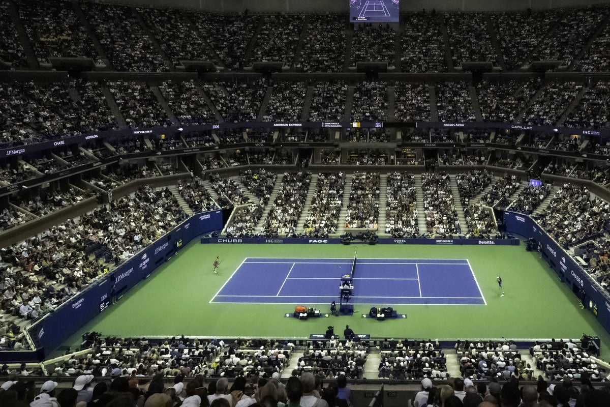 Das Arthur Ashe Stadium von oben.