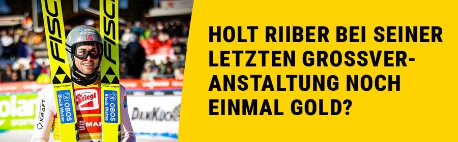 Jarl Magnus Riiber freut sich nach einem gelungenen Sprung