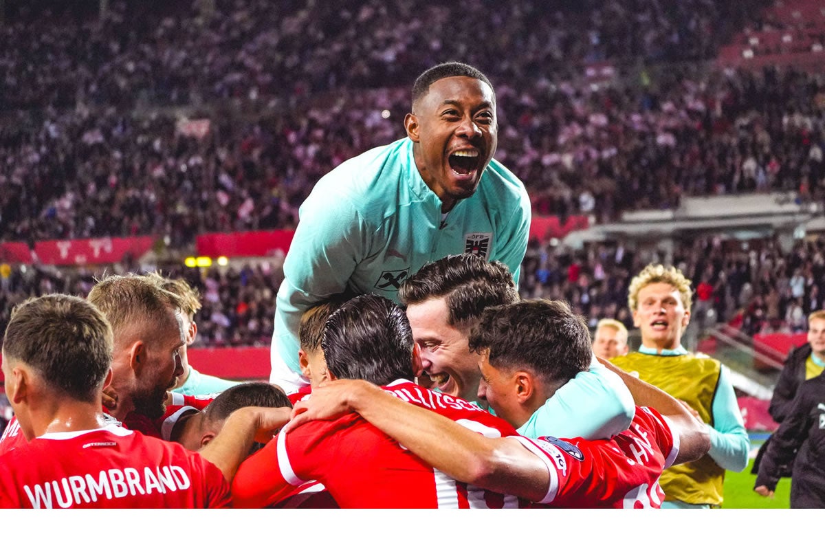 Fussball Österreich, FIFA WM Qualifikation Europa / UEFA 2026, Spieltag 7 - ÖFB / Österreich vs. San Marino - Ernst-Happel-Stadion Wien, Österreich: Marko ArnautoviÄ Österreich, 7 mit dem 10:0 für Österreich - Rekord, Jubel, Torjubel, Torschützenkönig - David Alaba Österreich, 8