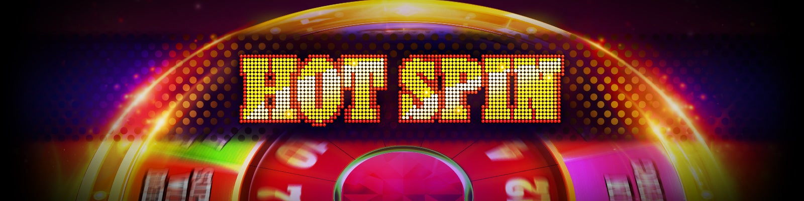 Bunte Slot-Spiel-Oberfläche mit leuchtendem Schriftzug 