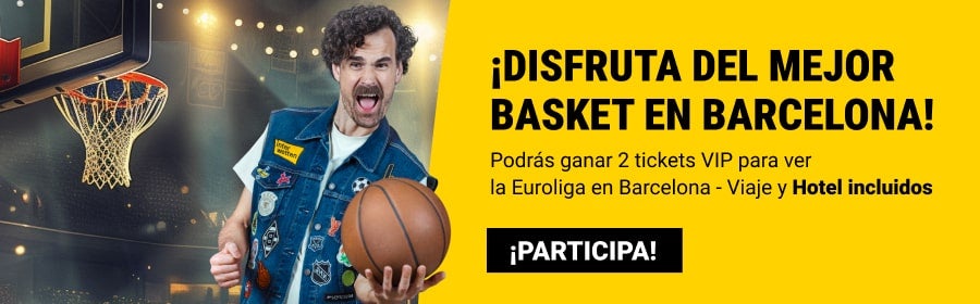 Consigue 2 entradas VIP de Euroliga con Interwetten. 