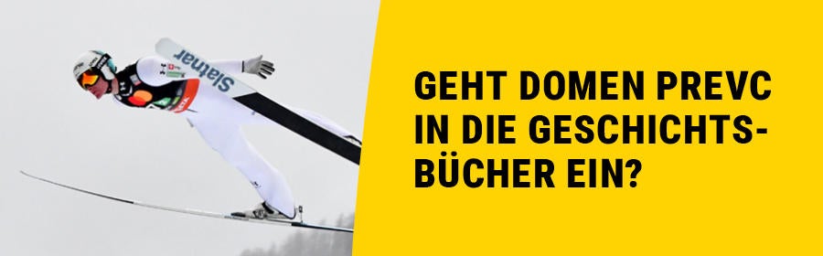 Domen Prevc während eines Wettkampfes.