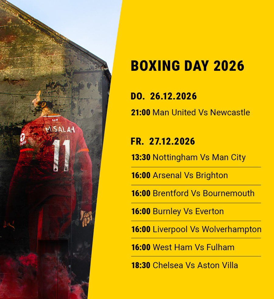 Spielplan Boxing Day 2025