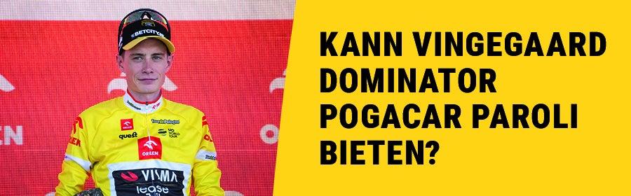 Jonas Vingegaard bei einer Siegerehrung.