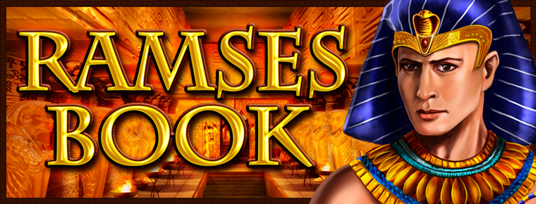 Auf dem Titelbild sind neben dem Schriftzug “Ramses Book” ein traditionell geschmückter Pharao und ein goldenes Buch zu sehen.
