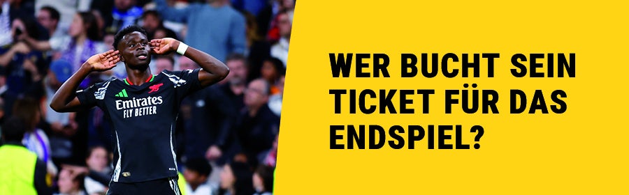 Bukayo Saka beim Torjubel während eines Spiels.