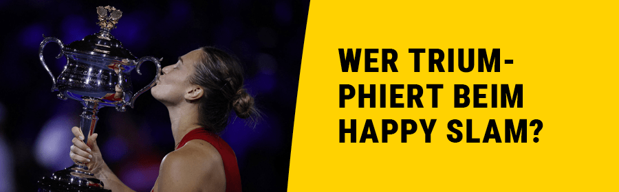 Aryna Sabalenka küsst den Pokal nach ihrem Triumph bei den Australian Open 2024.