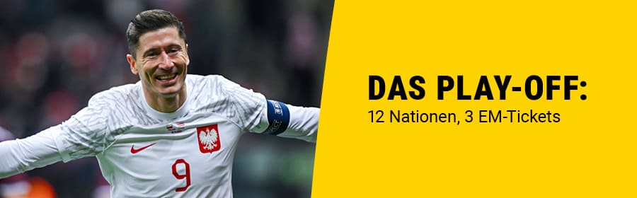 Das Play-Off: 12 Nationen, 3 EM-tickets. 