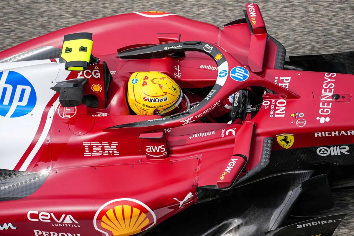 Lewis Hamilton im Ferrari