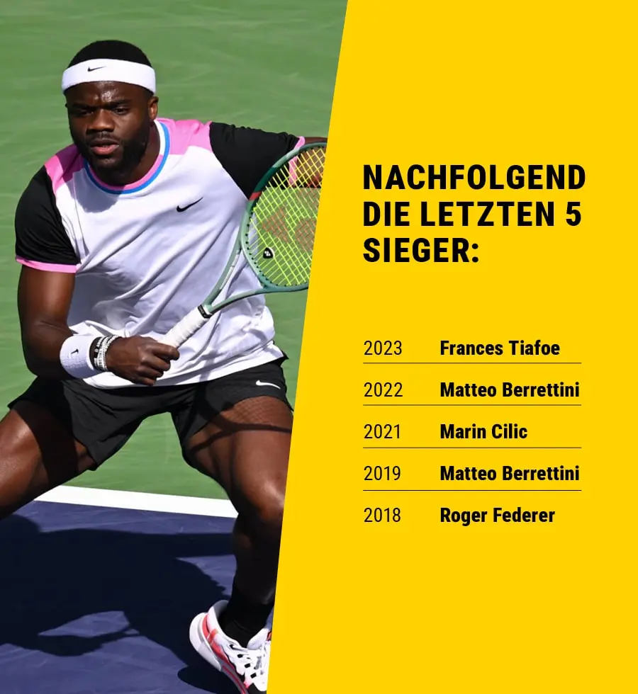 Titelverteidiger Frances Tiafoe während eines Matches.