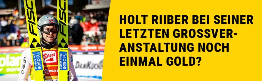 Jarl Magnus Riiber freut sich nach einem gelungenen Sprung