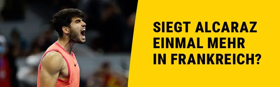 Carlos Alcaraz jubelt während eines Matches