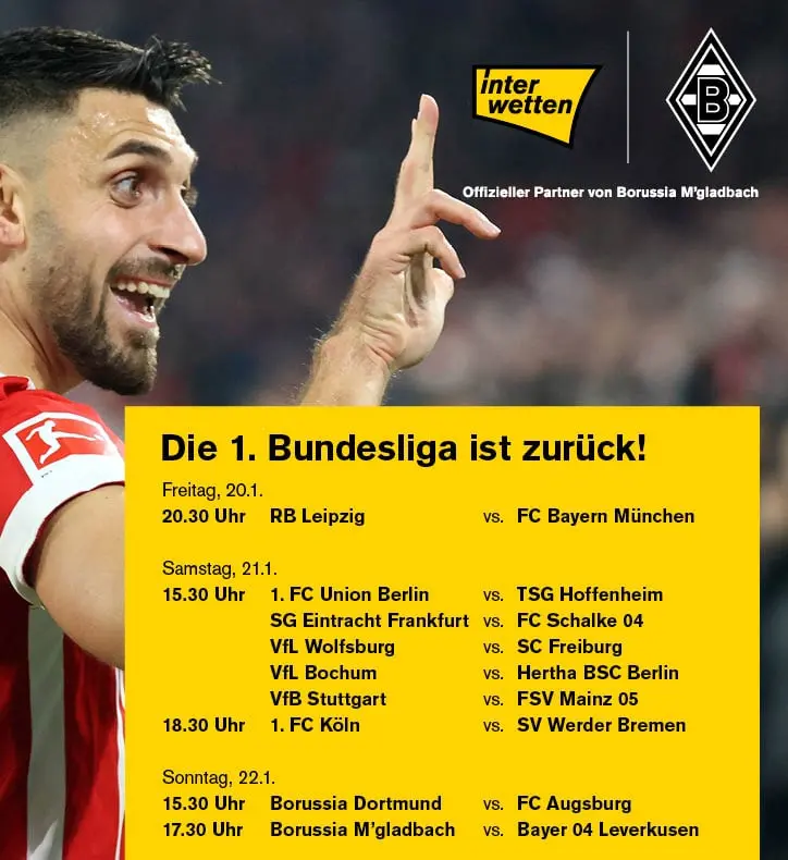 Liste der Spielpaarungen der 16. Bundesligarunde 2022/23