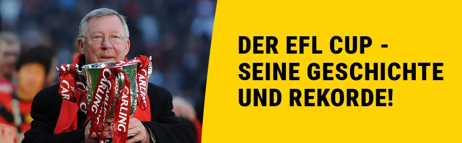 Sir Alex Ferguson mit dem EFL Cup nach dem Pokalgewinn 2010.