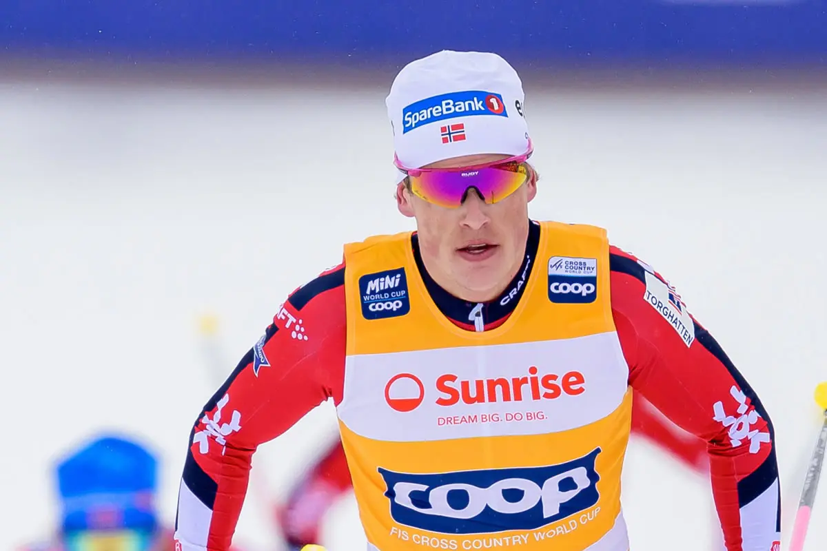 Der norwegische Langlauf-Superstar Johannes Hoesflot Klaebo in Action